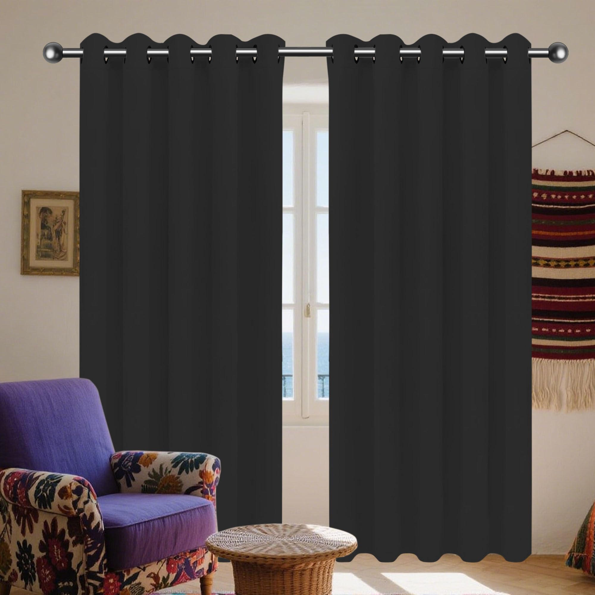 Amazon｜カーテン 1級 遮光1枚組 240 x 260 cm 遮光級80%以上Uvカット